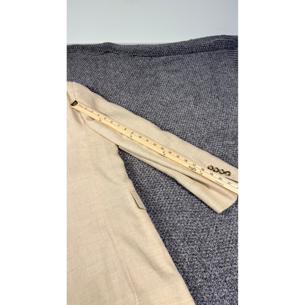 Jos. A. Bank Sport Coat 44 RG Beige Linen Wool Blend Two Button Blazer spring - Picture 11 of 16